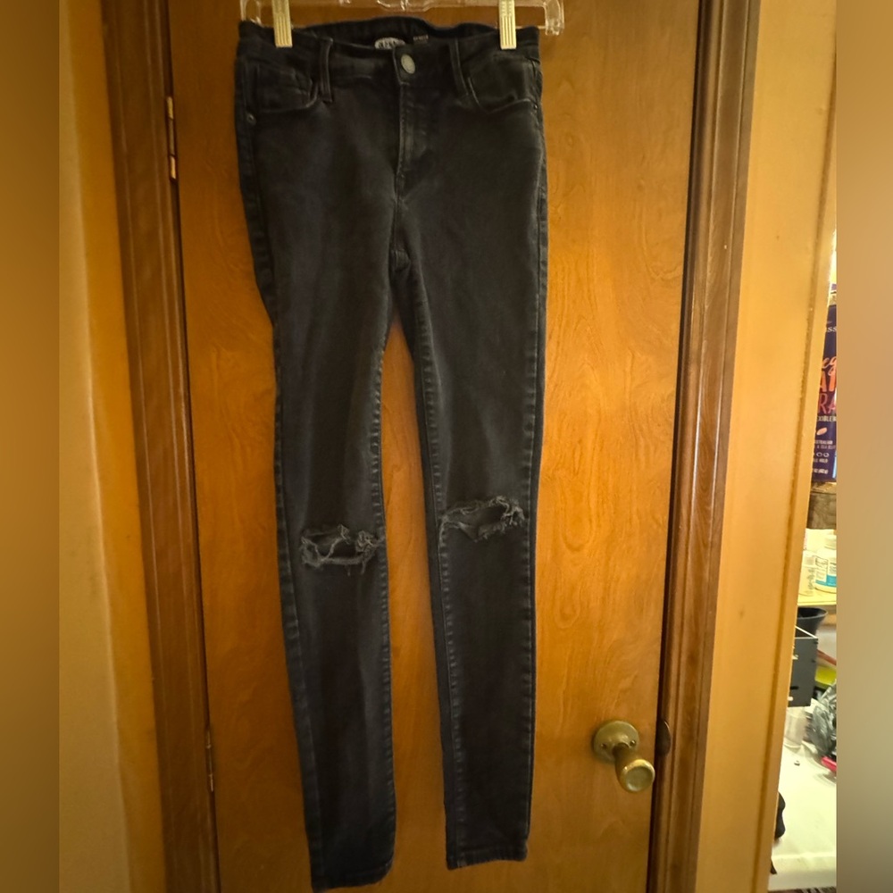 Old Navy Black Skinny Jeans with Knee Distressing